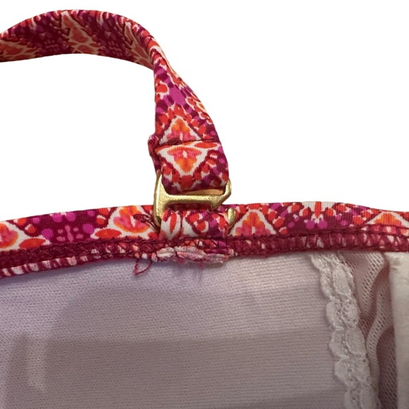 LAUREN RALPH LAUREN NWOT PINK GEOMETRIC BANDEAU BIKINI TOP & BOTTOM SIZE 4/EU 36 - Picture 14 of 14